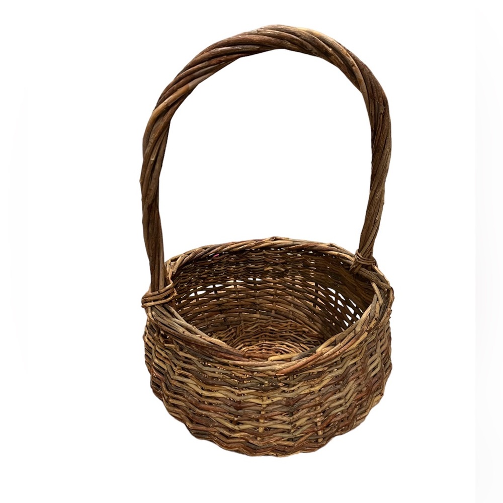 Vintage handmade woven basket